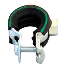 Хомут сантехнический крепежный трубный стальной оцинкованный с резиновой прокладкой Optimal Junior Mupro 42 мм