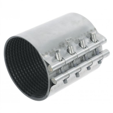 Хомут ремонтный односторонний трубный нержавеющий 50х200 мм