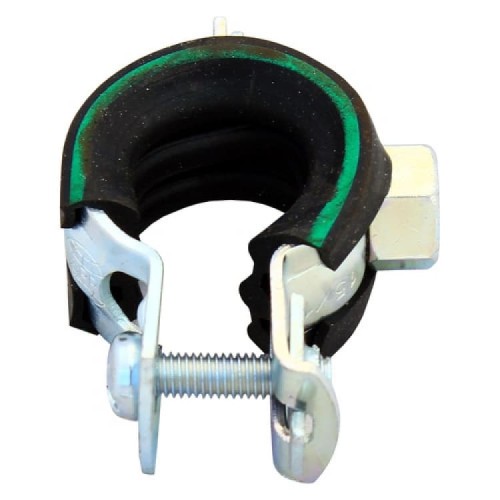 Хомут сантехнический крепежный трубный стальной оцинкованный с резиновой прокладкой Optimal Junior Mupro 53 мм