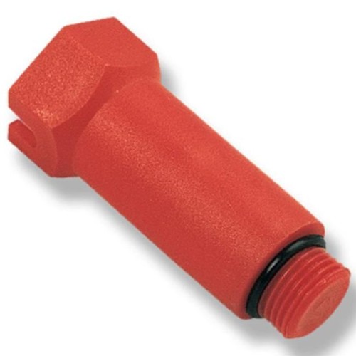 Заглушка пластиковая НР (НАР) L=68мм 1/2" красная для водорозетки РОС в Перми