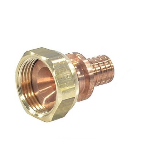 Соединитель латунный Дн 16-1/2" для PE-X труб под конус с накидной гайкой GX179 Giacomini GX179Y043 в Перми