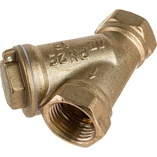 Фильтр сетчатый Y-образный латунный Ду-15 (1/2") Ру-20 ВР (ВН) (Т<120°С) ФС Китай в Перми