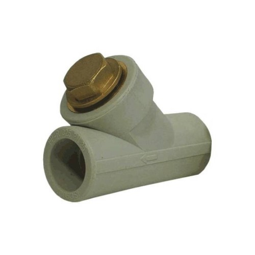 Фильтр PP-R сетчатый серый Дн 20 45гр внутренняя пайка VALFEX в Перми