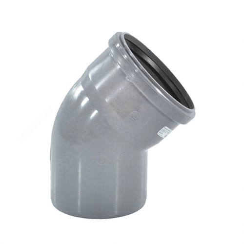 Отвод канализационный PP-H серый Дн 40 67гр б/нап в/к Ostendorf HT HTB в Перми