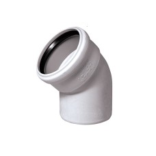 Отвод канализационный PP-M белый Дн 110 45гр бесшумный б/нап в/к RTP (РосТурПласт)