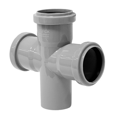 Крестовина PP-MD одноплоскостная бесшумная светло-серая Дн 78 87гр (DN70) б/нап в/к Ostendorf Skolan dB SKDA в Перми