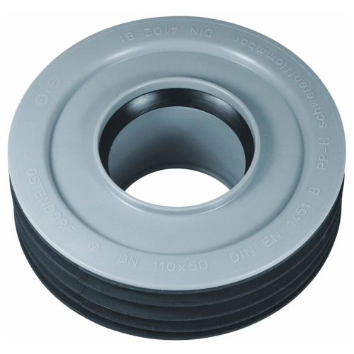 Переход канализационный PP-H внутренний серый Дн 110-50 б/нап для установки в раструб Ostendorf HT HTRI в Перми