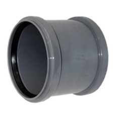 Муфта канализационная PP-H двухраструбная серая Дн 110 б/нап в/к RTP (РосТурПласт)