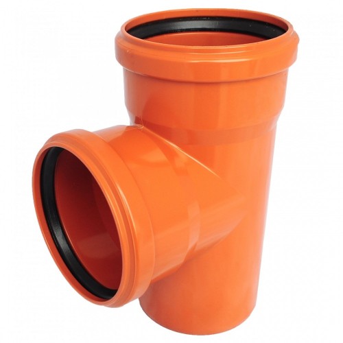 Тройник канализационный PP-B коричневый Дн 110-110 87гр б/нап в/к VALFEX в Перми