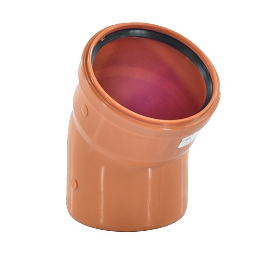 Отвод канализационный PP-B коричневый Дн 160 15гр б/нап в/к VALFEX в Перми