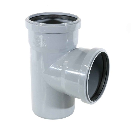 Тройник канализационный PP-MD светло-серый Дн 110-58 45гр (DN100-56) бесшумный б/нап в/к Ostendorf Skolan dB SKEA в Перми