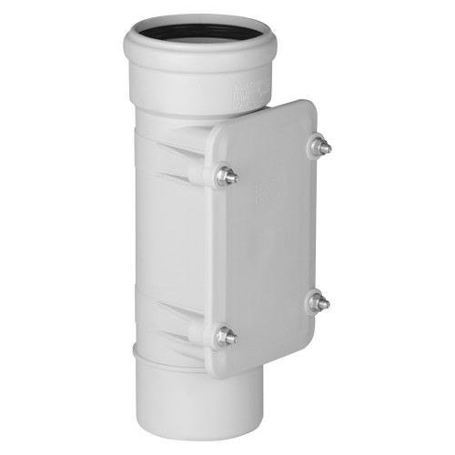 Ревизия канализационная PP-MD с крышкой Дн 90 (DN80) светло-серая бесшумный б/нап в/к Ostendorf Skolan dB SKRE в Перми