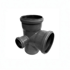 Крестовина PP-H двухплоскостная левая серая Дн 110-110-50 87гр б/нап в/к Ostendorf HT HTEDL