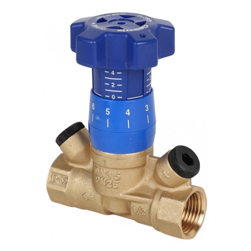 Клапан балансировочный латунный ручной с внутренней резьбой 2,5 МПа BL.210 MVI 15 мм в Перми
