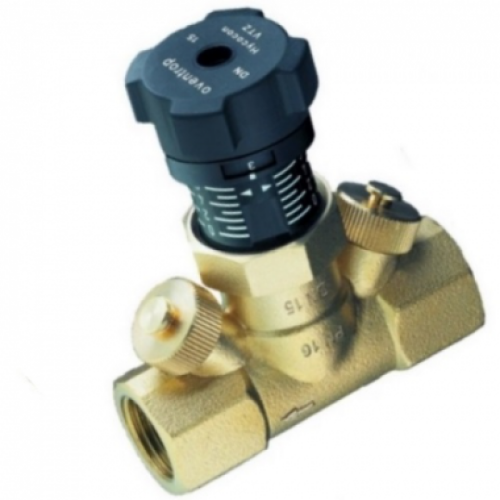 Клапан балансировочный латунный ручной с внутренней резьбой 1,6 МПа Hycocon VTZ Oventrop 15 мм в Перми