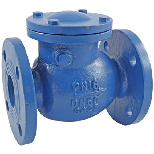 Клапан обратный чугунный Y-тип фланцевый 1,6 МПа RD30 АДЛ 65х240 мм в Перми