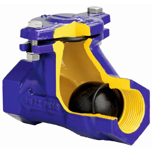 Клапан обратный чугунный Y-тип с внутренней резьбой NBR 1,6 МПа D-022S ABRA 50х175 мм в Перми