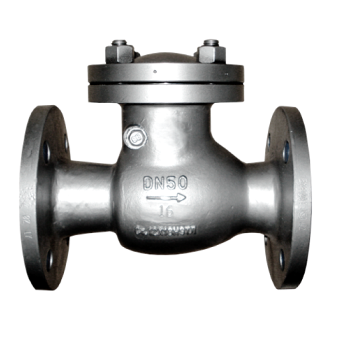 Клапан обратный стальной поворотный фланцевый 1,6 МПа 19с76нж 80х310 мм в Перми