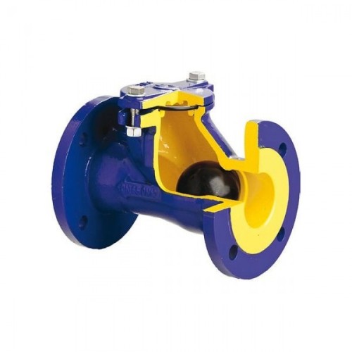 Клапан обратный чугунный Y-тип фланцевый NBR 1,6 МПа D-022 ABRA 50х200 мм в Перми