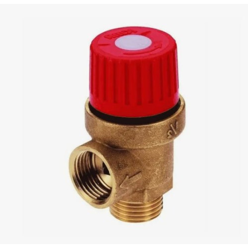 Клапан предохранительный латунный пружинный с внутренней-наружной резьбой Unival 201 Unival 15 мм 1/2" в Перми
