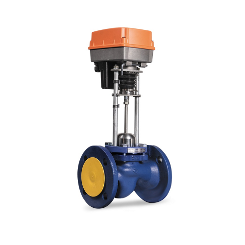 Клапан запорно-регулирующий чугуный односедельный с электроприводом фланцевый 1,6 МПа TRV Теплосила 32х180 мм в Перми