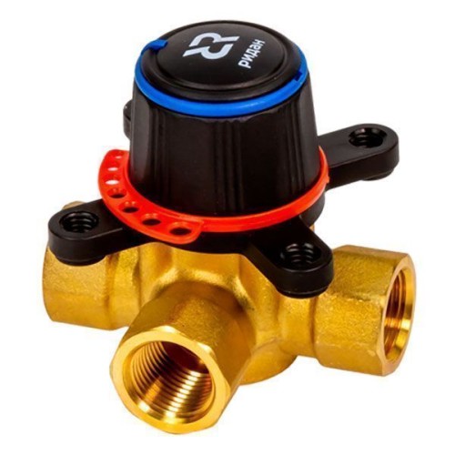 Клапан регулирующий латунный трехходовой с внутренней резьбой 1,0 МПа HRB-3R Ридан 20 мм 3/4" в Перми