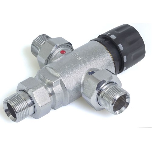 Клапан смесительный латунный термостатический с наружной резьбой-американкой 1,0 МПа TermoFar FAR 15 мм 1/2" в Перми