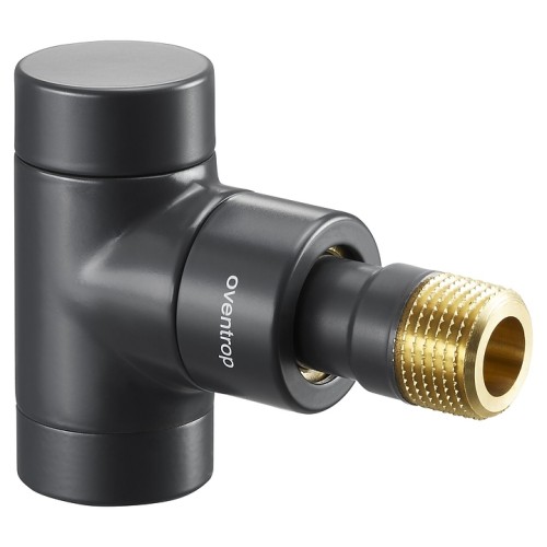 Клапан термостатический угловой Ду-15 (1/2") Ру-10 ВР-НР (ВН-НАР) черный серия E Oventrop в Перми