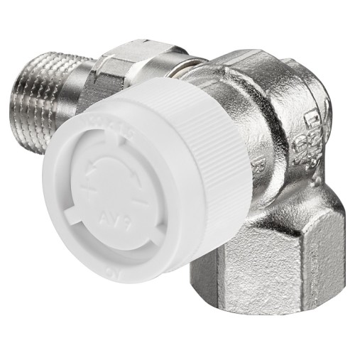 Клапан термостатический трехосевой правый Ду-15 (1/2") Ру-10 ВР-НР (ВН-НАР) серия AV9 Oventrop в Перми