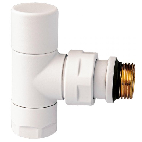 Клапан термостатический угловой Ду-15 (1/2") Ру-10 ВР-НР (ВН-НАР) белый серия E Oventrop в Перми