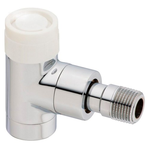 Клапан термостатический угловой Ду-15 (1/2") Ру-10 ВР-НР (ВН-НАР) матовая сталь серия E Oventrop в Перми