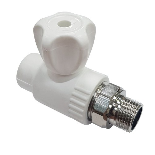 Клапан запорный PP-R наружная резьба 2,5 МПа VALFEX 20 мм 1/2" ГОСТ 32415-2013 в Перми