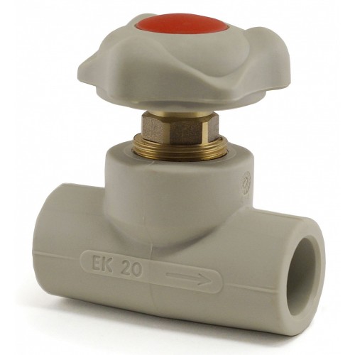 Клапан запорный проходной PP-R с внутренней пайкой 2,0 МПа Wavin Ekoplastik 50 мм ГОСТ 32415-2013 в Перми