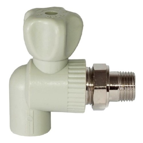 Клапан запорный угловой PP-R наружная резьба 2,5 МПа VALFEX 20 мм 1/2" ГОСТ 32415-2013 в Перми