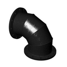 Колено (отвод) фланец-гладкий конец УФГ ВЧШГ с ЦПП Ду-300