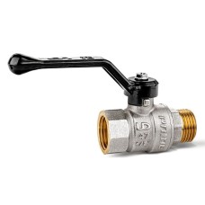 Кран запорный латунный со спускником стандартнопроходной с ручкой-рычагом ВР (ВН) Ру 40 LD Pride LD 15 мм 1/2"