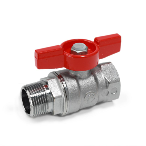 Кран запорный латунный полнопроходной с ручкой-бабочкой ВР-НР Ру 42 R914 Giacomini 15х67 мм 1/2" в Перми