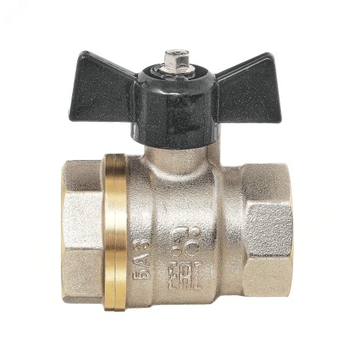 Кран латунный трехходовой стандартнопроходной для манометра с ручкой-бабочкой ВР (ВН) Ру 16 LD Pride LD 15 мм 1/2" в Перми