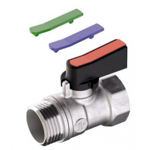 Кран запорный латунный полнопроходной с ручкой-флажком ВР-НР Ру 16 R694 Giacomini 15х46 мм 1/2" в Перми