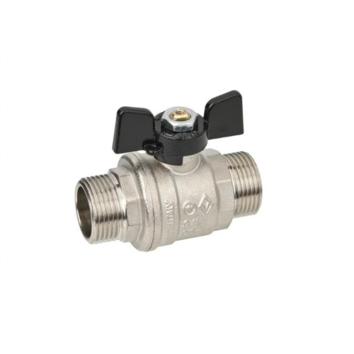 Кран запорный латунный полнопроходной с ручкой-бабочкой НР Ру 40 Pride LD 15х66,5 мм 1/2" в Перми