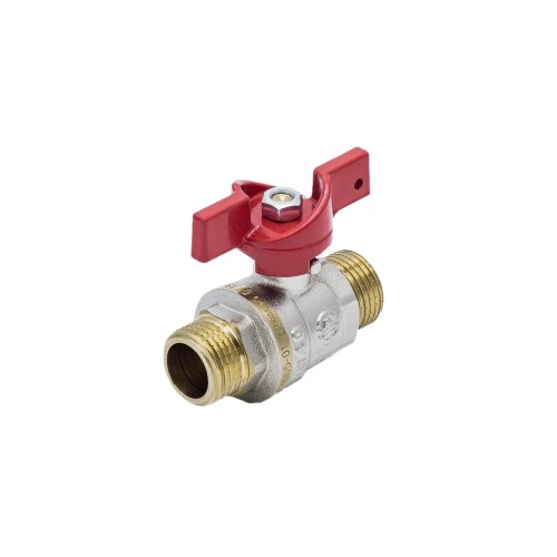 Кран запорный латунный полнопроходной с ручкой-бабочкой НР Ру 40 BV.515 MVI 15 мм 1/2" в Перми