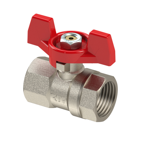 Кран запорный латунный стандартнопроходной с ручкой-бабочкой ВР (ВН) Ру 16 ПРАКТИК 130 ГАЛЛОП 20 мм 3/4" в Перми