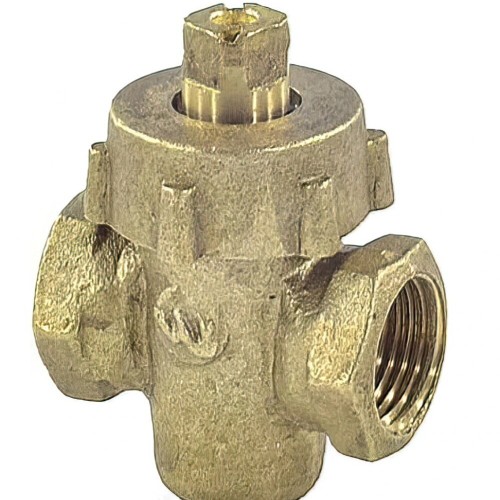 Кран латунный пробко-сальниковый стандартнопроходной ВР (ВН) Ру 10 11б6бк ККАЗ 15х55 мм 1/2" в Перми