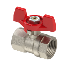 Кран запорный латунный полнопроходной с ручкой-бабочкой ВР (ВН) Ру 42 R951 Giacomini 8 мм 1/4"