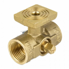Кран латунный трехходовой стандартнопроходной для манометра с фланцем без ручки ВР (ВН) Ру 16 Aquasfera 1061 Aquasfera 15 мм 1/2"