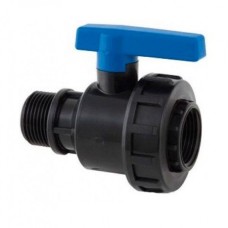 Компрессионный кран ПНД Дн 1/2"-1/2" ВР-НР (ВН-НАР) Ру-10 RTP (РосТурПласт)