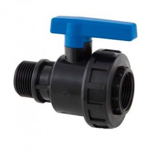 Компрессионный кран ПНД Дн 3/4"-3/4" ВР-НР (ВН-НАР) Ру-10 RTP (РосТурПласт) в Перми