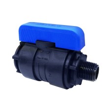 Компрессионный кран ПНД Ду-16 (3/4"-1/2") ВР-НР (ВН-НАР) Ру-16 VALFEX