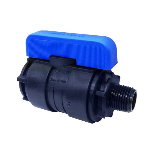 Компрессионный кран ПНД Ду-33 (1"-1 1/4") ВР-НР (ВН-НАР) Ру-16 VALFEX в Перми