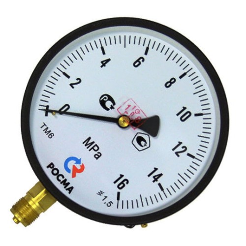 Манометр радиальный диаметр 100мм 0-6 кгс/см2 (0-0,6 МПа) М20х1,5 ТМ-510Р.00 Росма 00000006843 в Перми